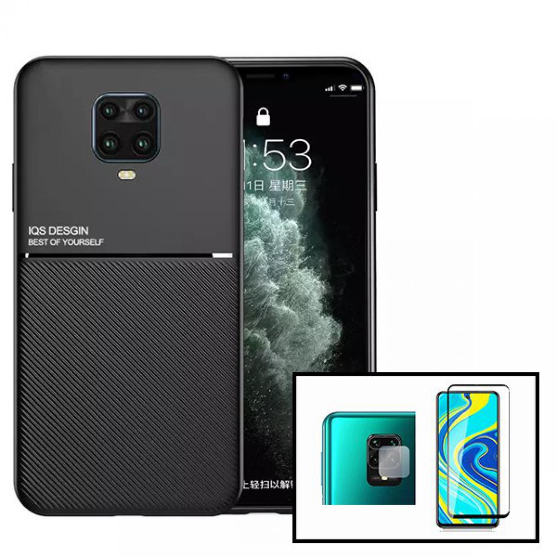 Phonecare - Kit Coque Magnetic Lux + 5D Full Cover + Film de Caméra Arrière - Xiaomi Redmi Note 9 Pro - Coque, étui smartphone