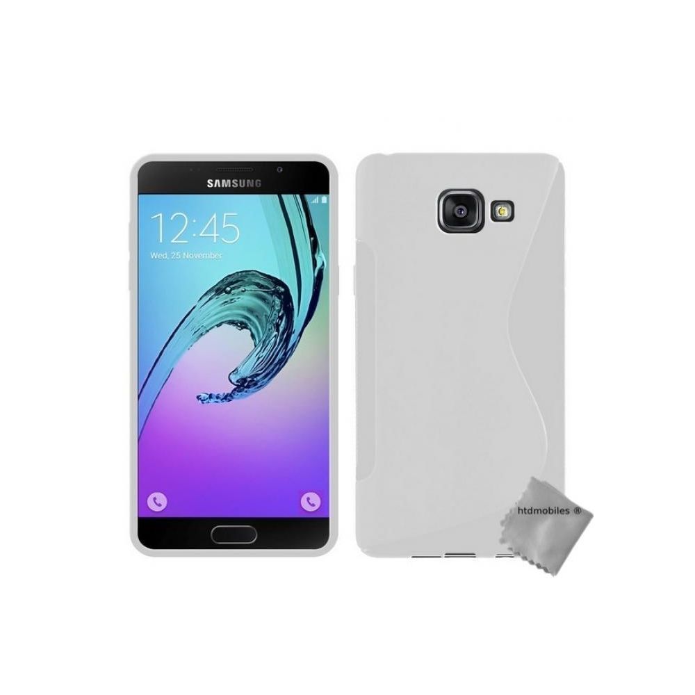 Htdmobiles - Housse etui coque pochette silicone gel fine pour Samsung Galaxy A5 (2016) + film ecran - BLANC - Autres accessoires smartphone