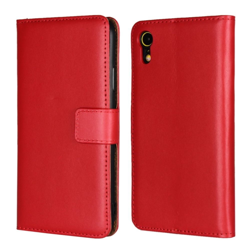 Wewoo - Housse Coque Étui à rabat horizontal en cuir pour iPhone XRavec fermoir magnétiquesupportfente carte et portefeuille rouge - Coque, étui smartphone