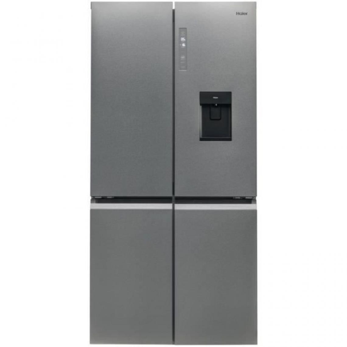 Haier - HAIER HTF-520WP7 - Réfrigérateur américain 493L (343+150L) - Froid ventilé - L90,5x H190cm - Silver - Réfrigérateur américain