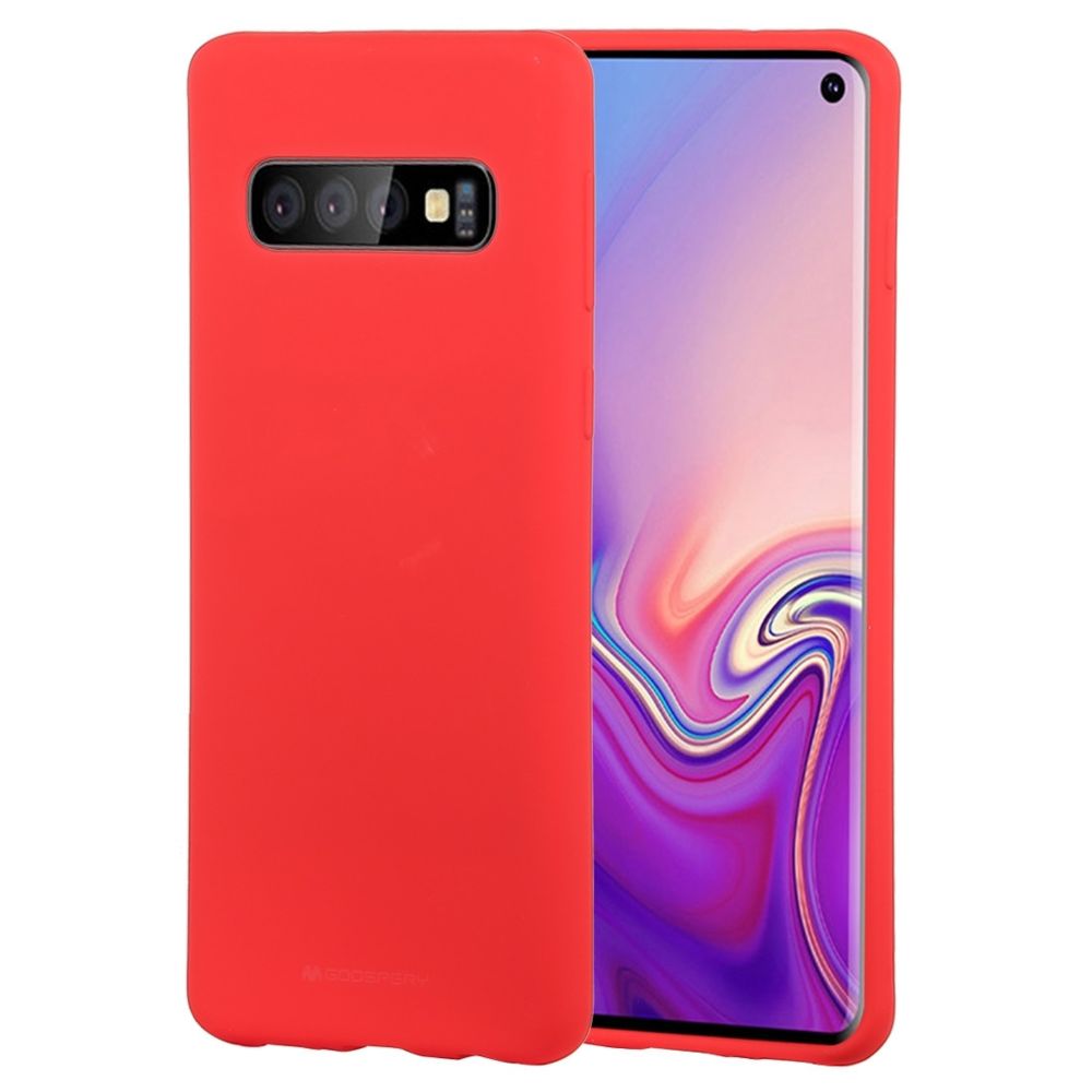 Wewoo - Coque Souple Etui en TPU SOFT FEELING Liquid pour Galaxy S10 Rouge - Coque, étui smartphone