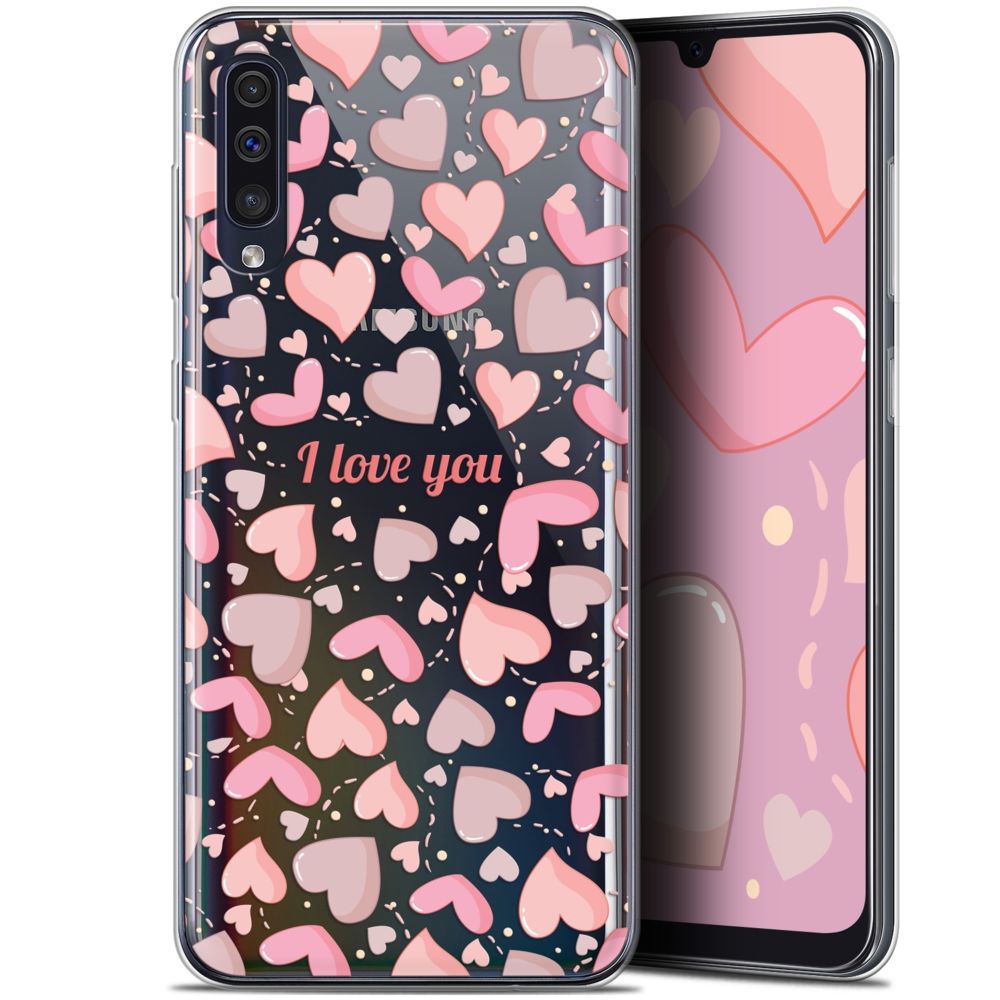 Caseink - Coque Pour Samsung Galaxy A50 (6.4 ) [Gel HD Collection Love Saint Valentin Design I Love You - Souple - Ultra Fin - Imprimé en France] - Coque, étui smartphone