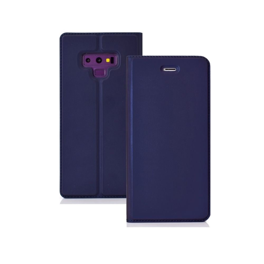 Wewoo - Housse Coque Etui magnétique ultra-mince en TPU + PU Leathe pour Galaxy Note 9, avec fente pour carte et support (Bleu) - Coque, étui smartphone