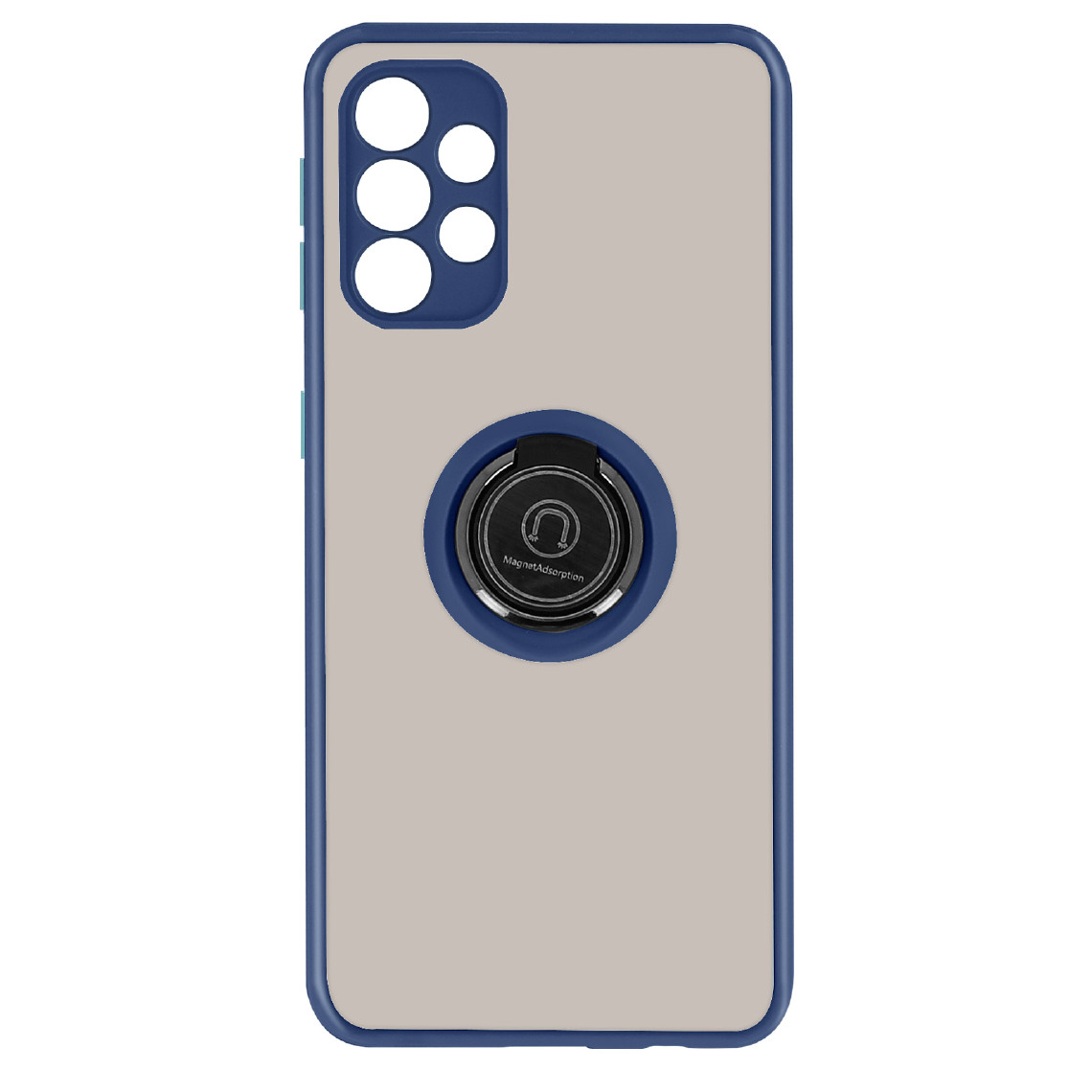 Avizar - Coque Samsung Galaxy A32 Bi-matière Bague Métallique Support Vidéo Bleu - Coque, étui smartphone