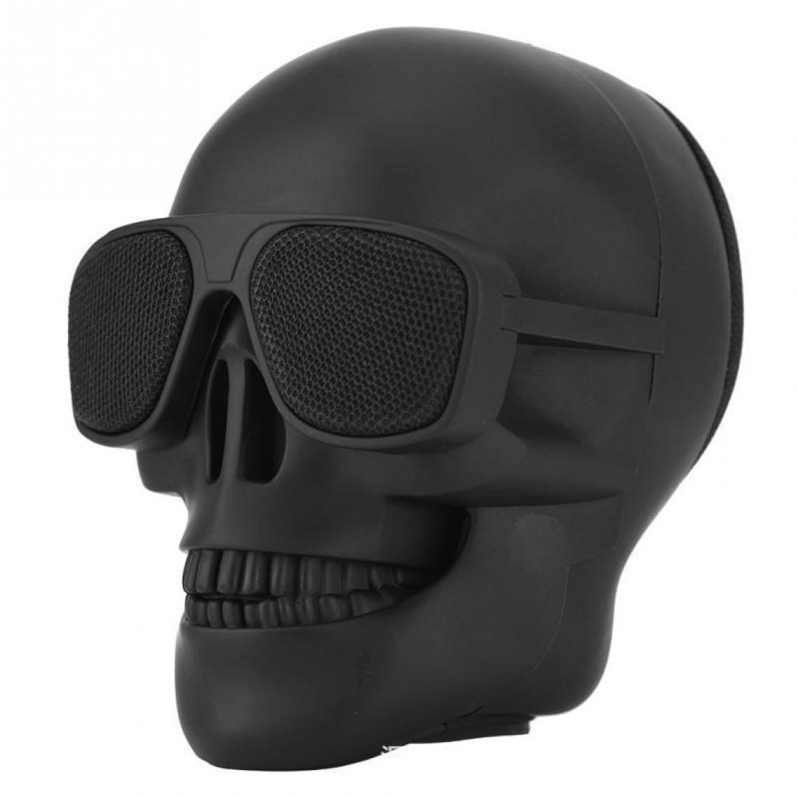 Universal - Haut-parleur Bluetooth sans fil Haut-parleur Skull Portable Mini Stéréo Couleur HD Unique Woofer 5W Audio Music Player Support TF Card | Haut-parleur portable (noir) - Hauts-parleurs