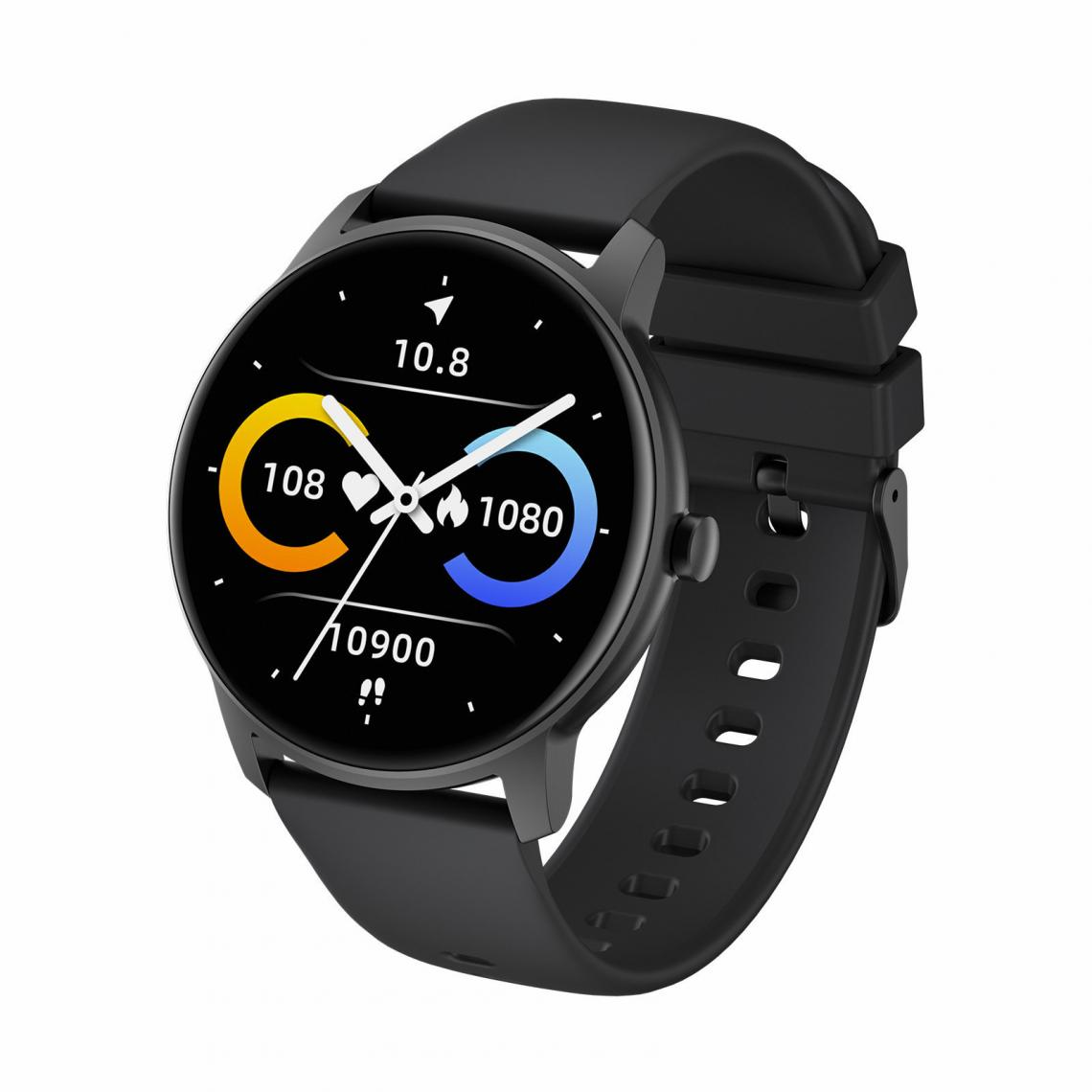 Chronotech Montres - Chronus Smart Watch , 1.28 inch Touch Screen Fitness Tracker, Activity Tracker with Pedometer, Sedentary Reminder,Waterproof Smartwatch Compatible Ios Android(black) - Montre connectée