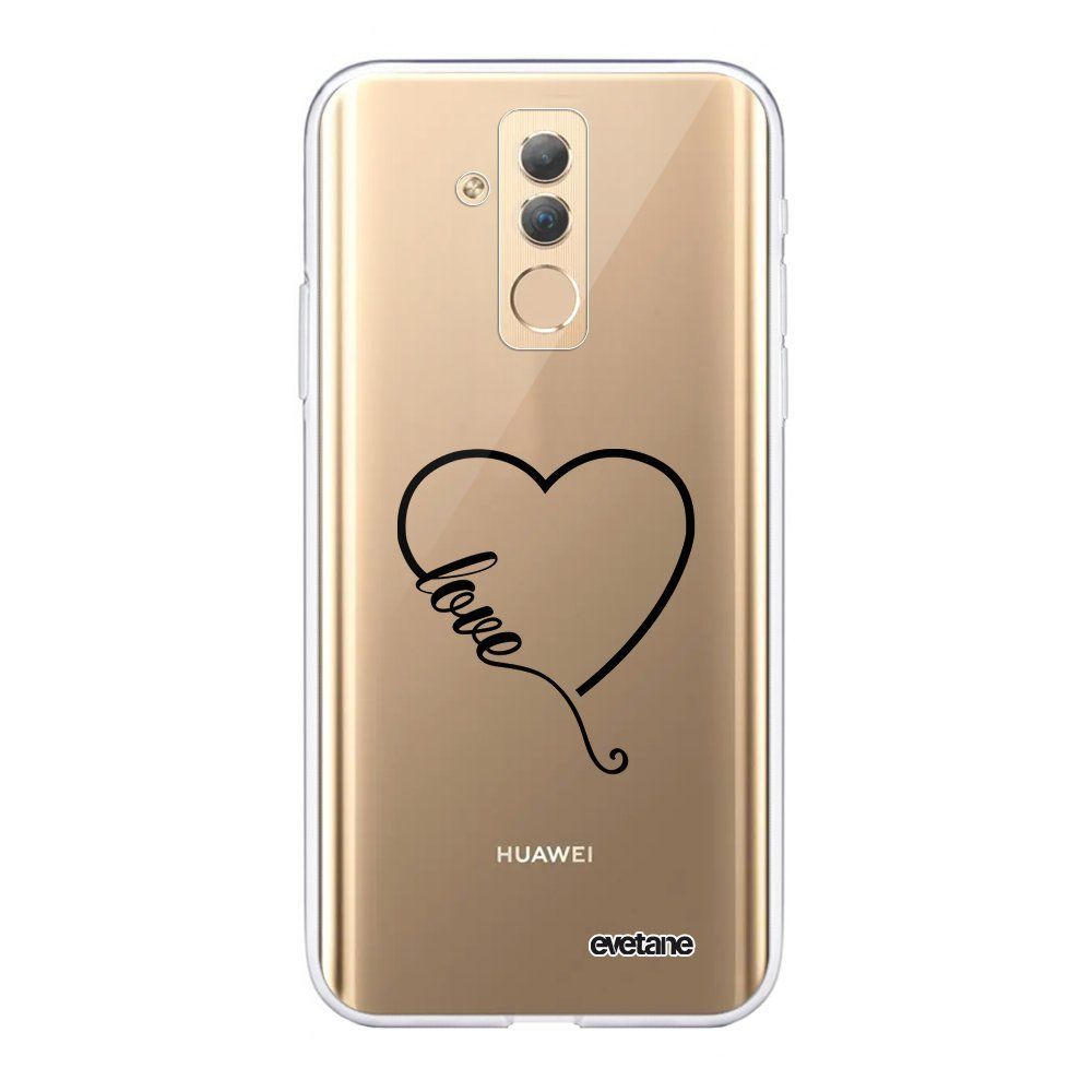 Evetane - Coque Huawei Mate20 Lite souple transparente Coeur love Motif Ecriture Tendance Evetane. - Coque, étui smartphone