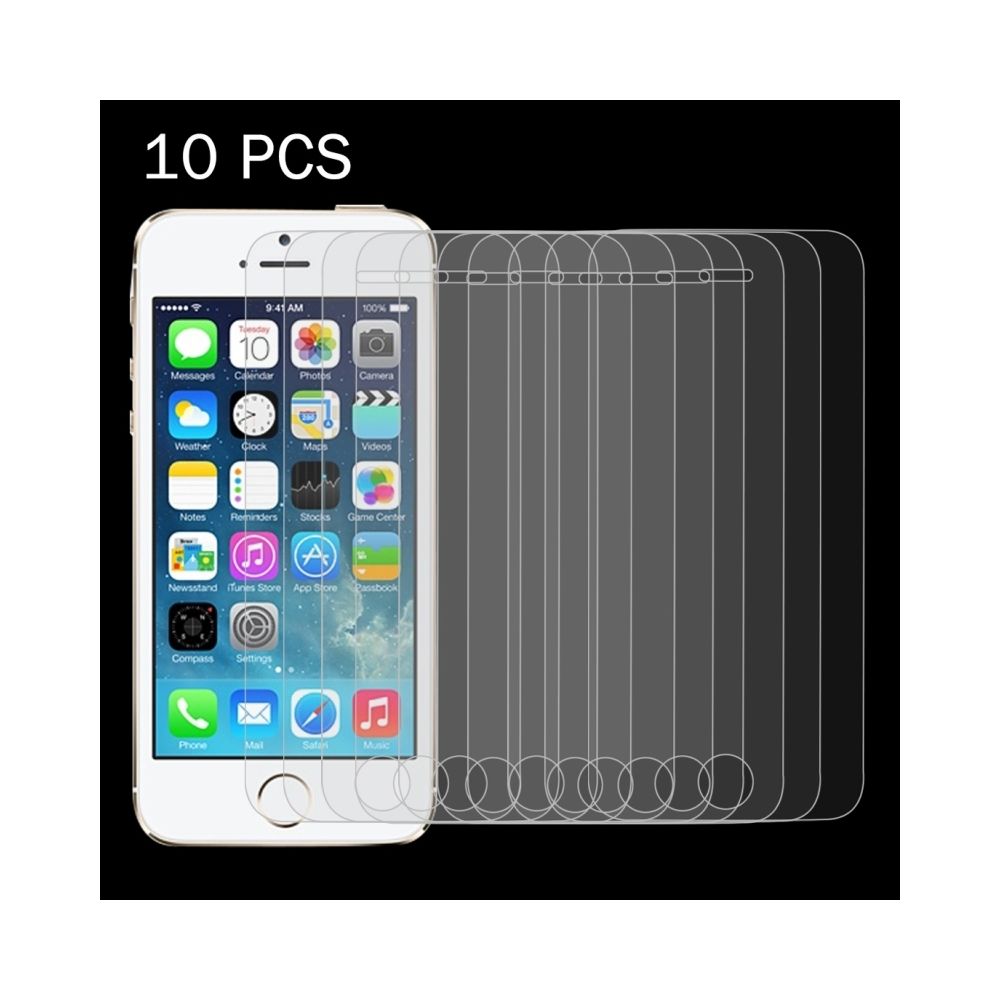 Wewoo - Verre trempé pour iPhone SE & 5 & 5S & 5C 0.26mm 9H Surface Dureté 2.5D Antidéflagrant Film D'écran 10 PCS - Protection écran smartphone