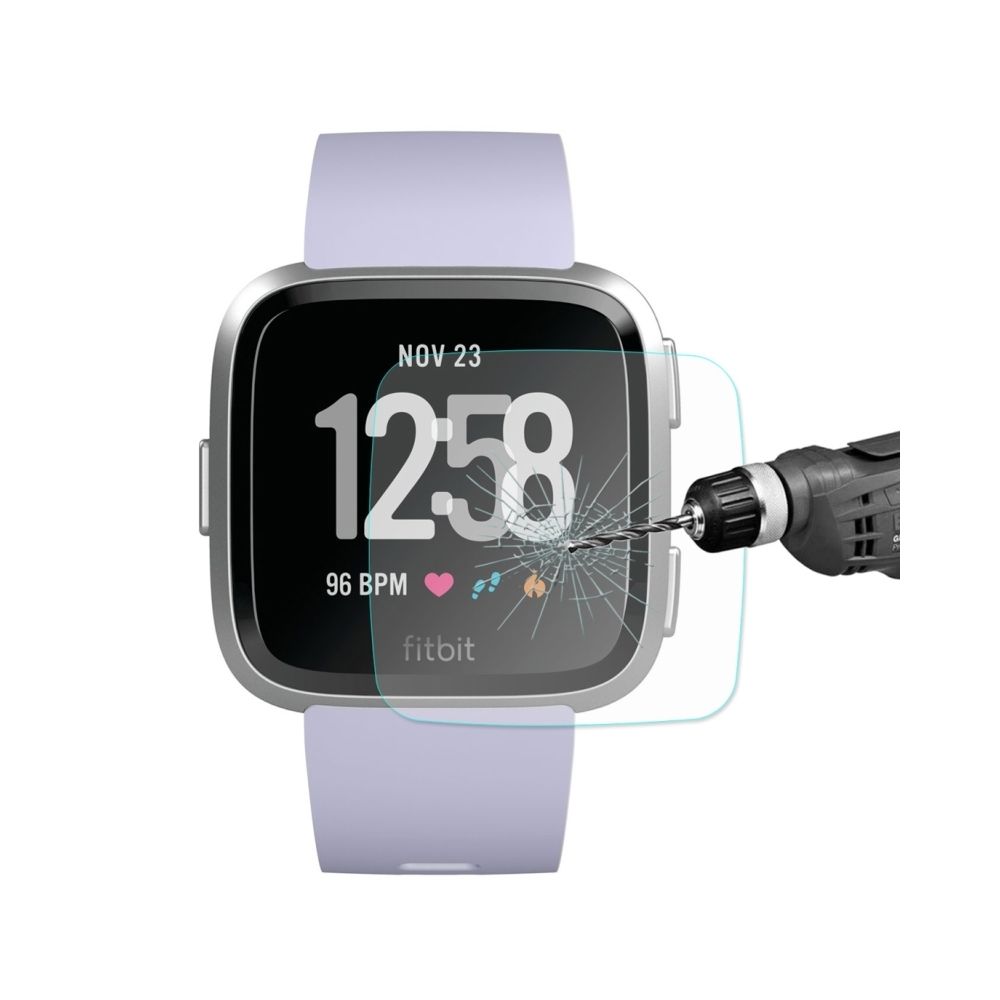 Wewoo - Pour Fitbit Versa 0.2mm 9 H Dureté de Surface 2.15D Courbée Edge Verre Trempé Protecteur d'écran Film de protection écran - Accessoires montres connectées