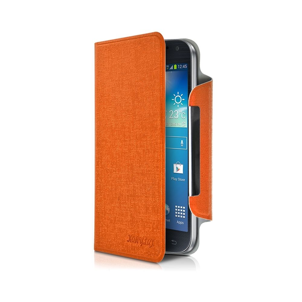 Karylax - Etui à Rabat Universel L Couleur Orange pour Smartphone Huawei Honor 7s - Autres accessoires smartphone
