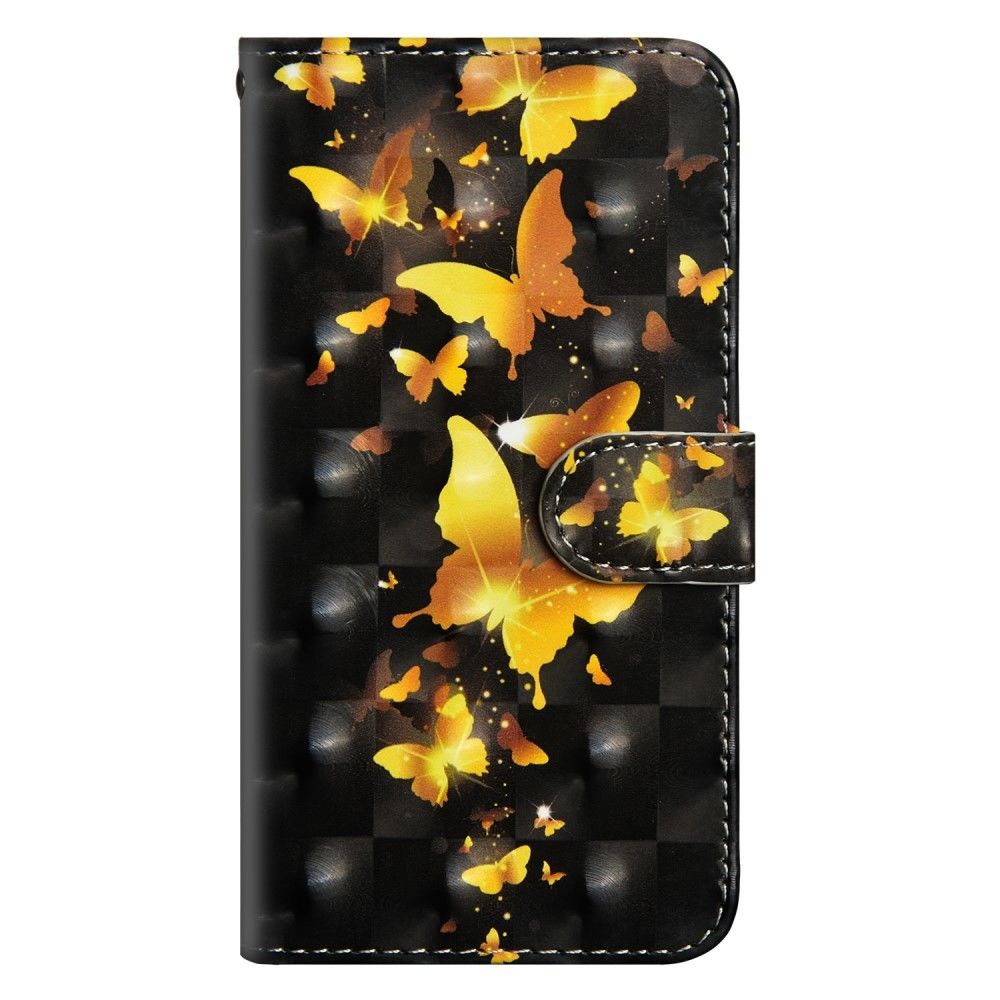 marque generique - Etui en PU support motif imprimé papillons dorés pour votre Huawei P30 Lite/Nova 4e - Coque, étui smartphone