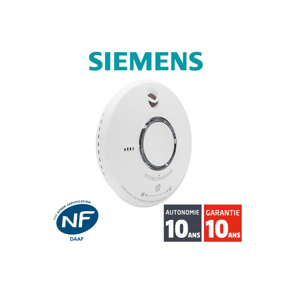Siemens - Siemens - Détecteur de fumée NF Autonomie et Garantie 10 ans Delta Reflex 5TC1292-2 - Détecteur connecté