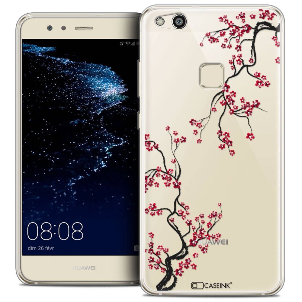 Caseink - Coque Housse Etui Huawei P10 LITE (5.2 ) [Crystal Gel HD Collection Summer Design Sakura - Souple - Ultra Fin - Imprimé en France] - Coque, étui smartphone