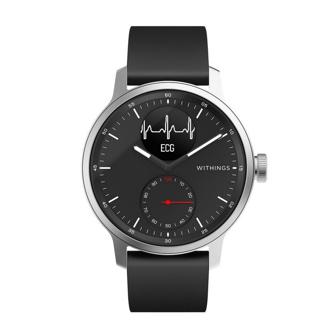 Withings - Montre connectée Homme WITHINGS Montres SCANWATCH 3 Aiguilles - Induction HWA09-model 4-All-Int - Bracelet Silicone Noir - Montre connectée