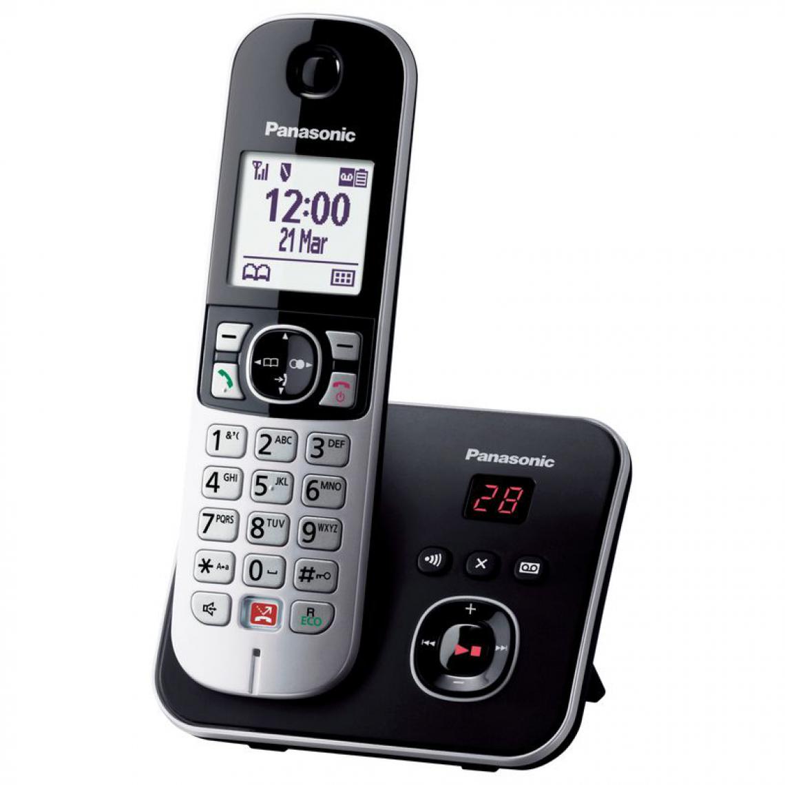 Panasonic - Rasage Electrique - Téléphone sans fil répondeur PANASONIC KX-TG6861FRB - Téléphone fixe sans fil