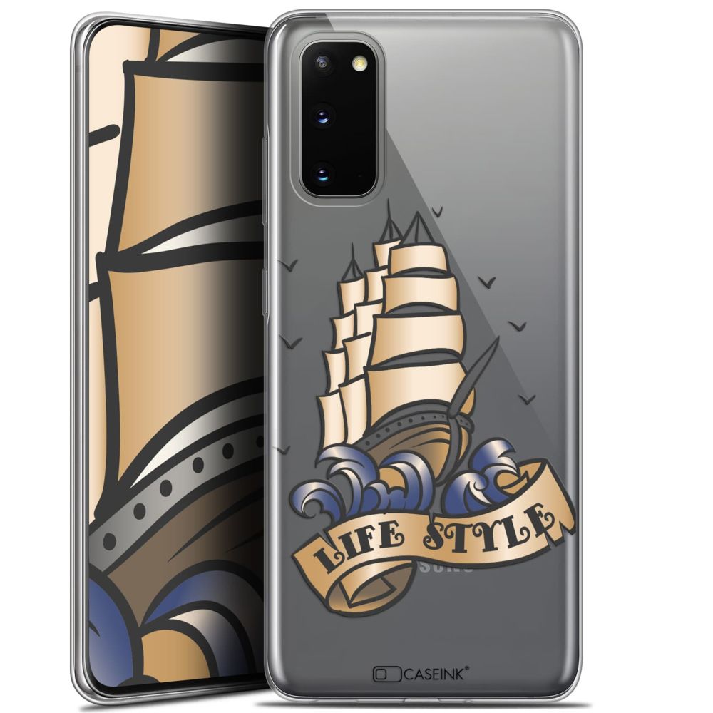 Caseink - Coque Pour Samsung Galaxy S20 (6.2 ) [Gel HD Collection Tatoo Lover Design Fashion - Souple - Ultra Fin - Imprimé en France] - Coque, étui smartphone