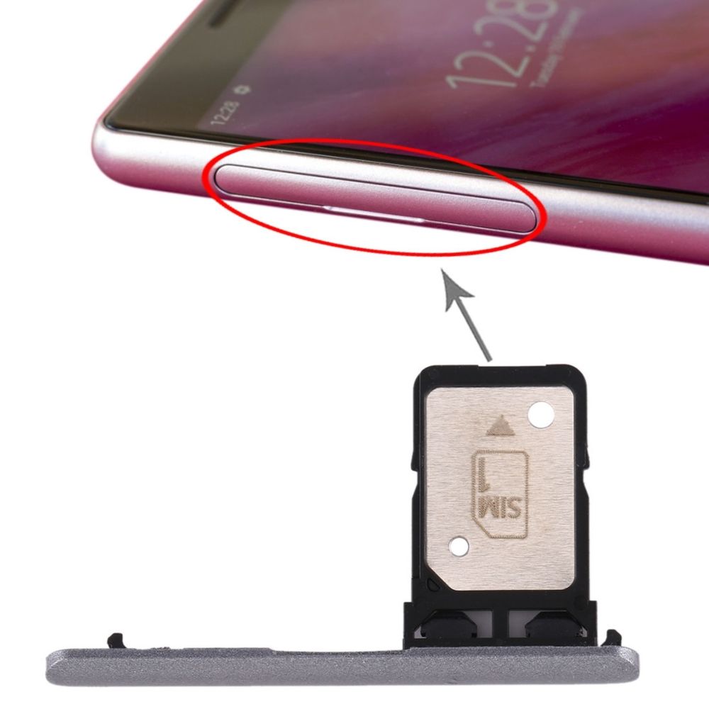 Wewoo - Pièce détachée Plateau unique pour carte SIM Sony Xperia 10 Gris - Autres accessoires smartphone