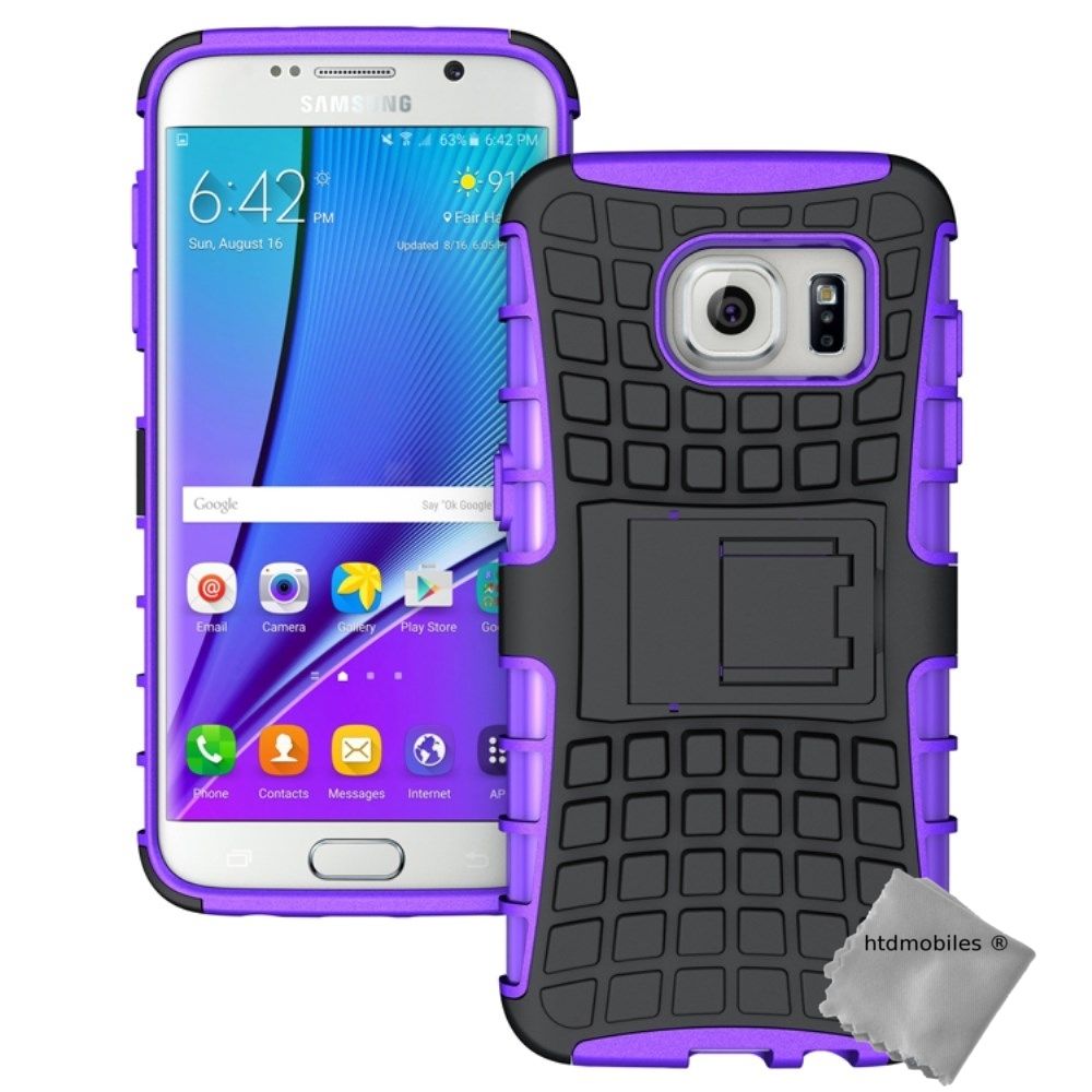 Htdmobiles - Housse etui coque anti choc pour Samsung G935 Galaxy S7 Edge + film ecran - MAUVE - Autres accessoires smartphone