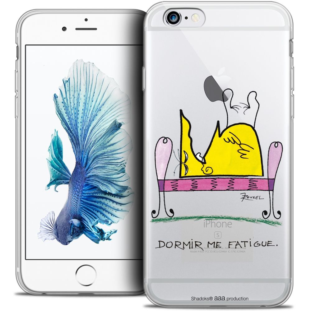 Caseink - Coque Housse Etui Apple iPhone 6/6s [Crystal HD Collection Les Shadoks ? Design Dormir - Rigide - Ultra Fin - Imprimé en France] - Coque, étui smartphone