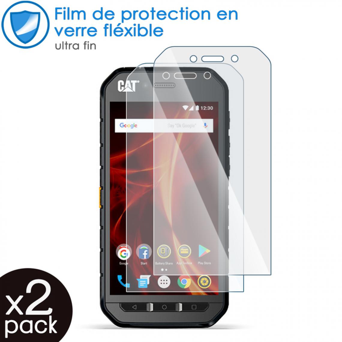 Karylax - Film de Protection d'écran en Verre Fléxible Dureté 9H pour Smartphone Caterpillar Cat S41 LTE (Pack x2) - Protection écran smartphone