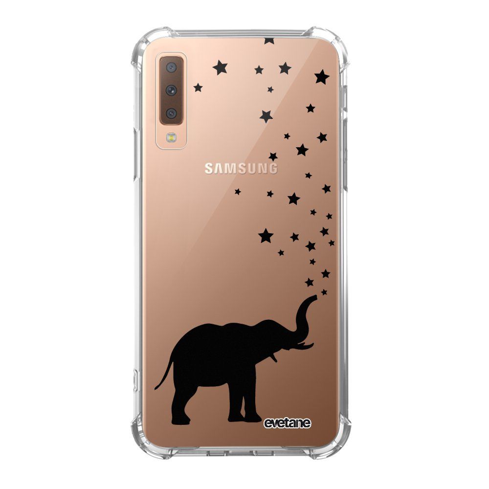 Evetane - Coque Samsung Galaxy A7 2018 anti-choc souple avec angles renforcés transparente Elephant Evetane - Coque, étui smartphone