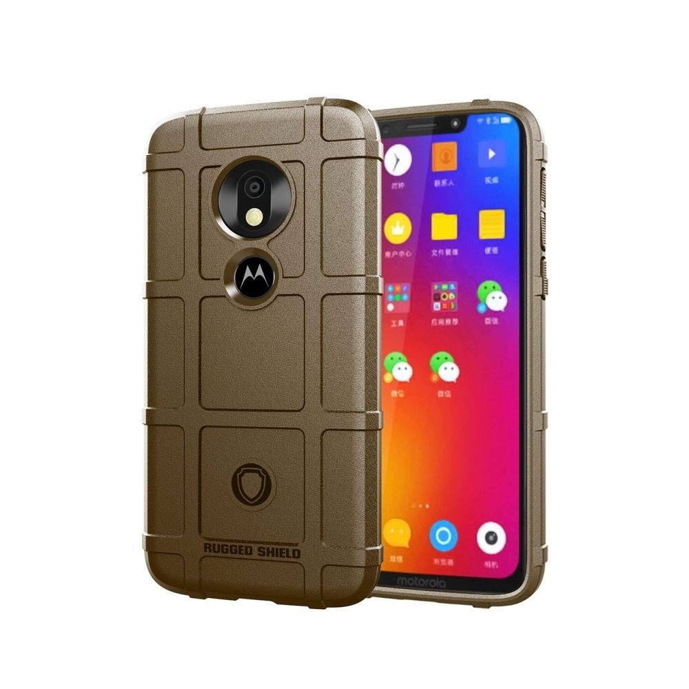 Wewoo - Coque TPU antichoc à couverture totale pour Motorola Moto G7 Play (Marron) - Coque, étui smartphone