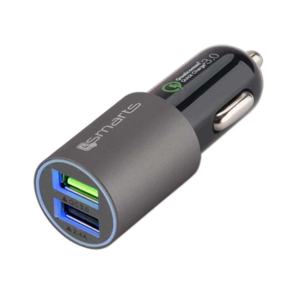 4Smarts - Chargeur Allume-Cigare Voiture Charge Rapide - 6A 2 Ports USB - 4Smarts - Chargeur Voiture 12V