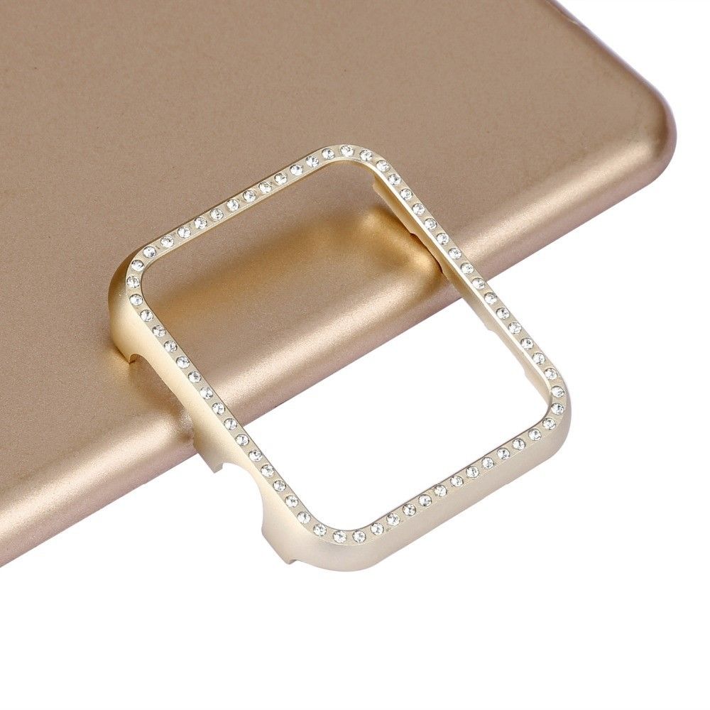 marque generique - Bumper en métal rigide bumper en alliage diamant or pour votre Apple Watch Series 4 40mm - Accessoires bracelet connecté
