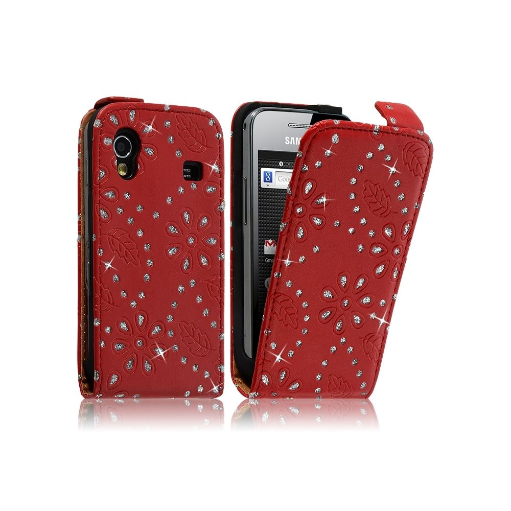 Karylax - Housse Coque Etui pour Samsung Galaxy Ace Style Diamant Couleur Rouge - Autres accessoires smartphone
