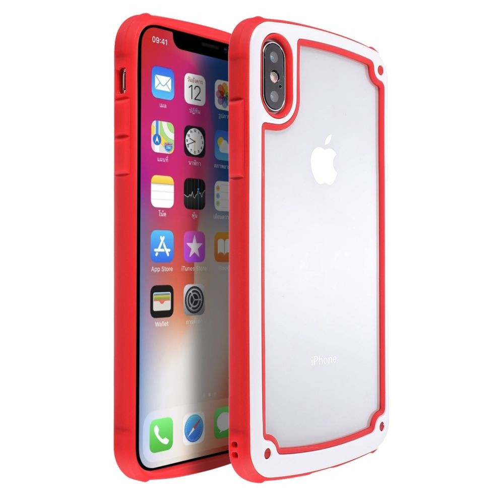 Wewoo - Coque Souple Pour TPU Transparente Antichoc TPU Couleur Bonbon iPhone XR Rouge - Coque, étui smartphone