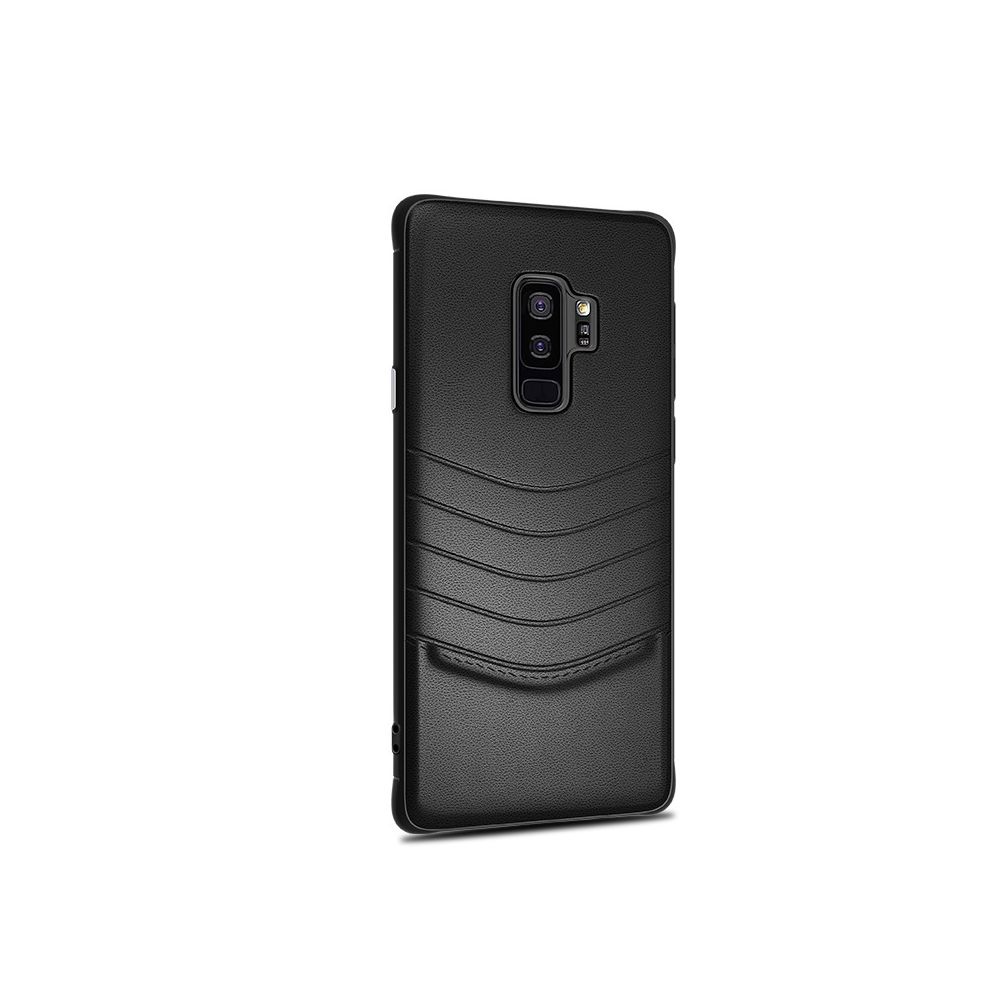 marque generique - Coque Etui en cuir antichoque doux pour Samsung Galaxy S10+/ S10 Plus - Noir - Coque, étui smartphone