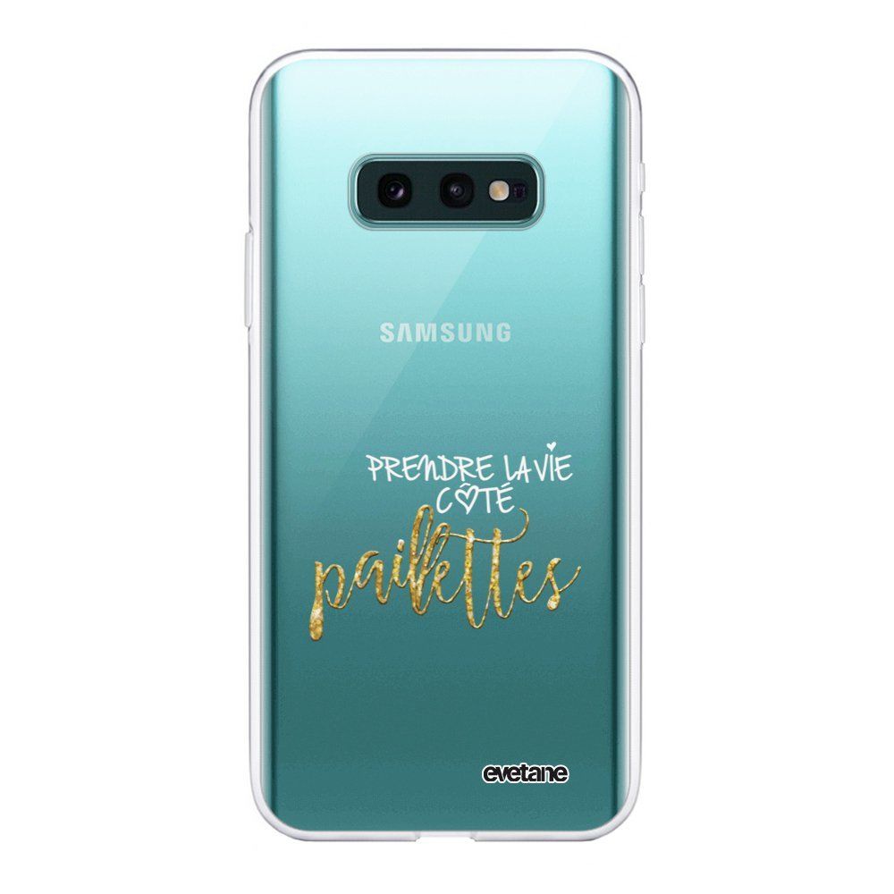 Evetane - Coque Samsung Galaxy S10e 360 intégrale transparente Côté Paillettes Ecriture Tendance Design Evetane. - Coque, étui smartphone