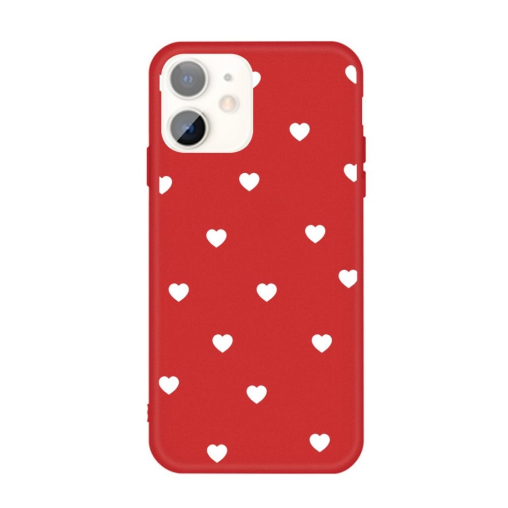 Wewoo - Coque Pour iPhone 11 Multiple Love-hearts Pattern Colorful Frosted TPU Phone Protective Case Red - Coque, étui smartphone