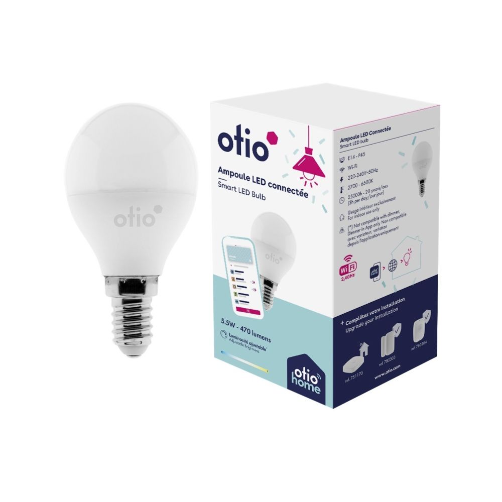 Otio - Ampoule connectée WIFI LED Globe E14 5.5W - Ampoule connectée
