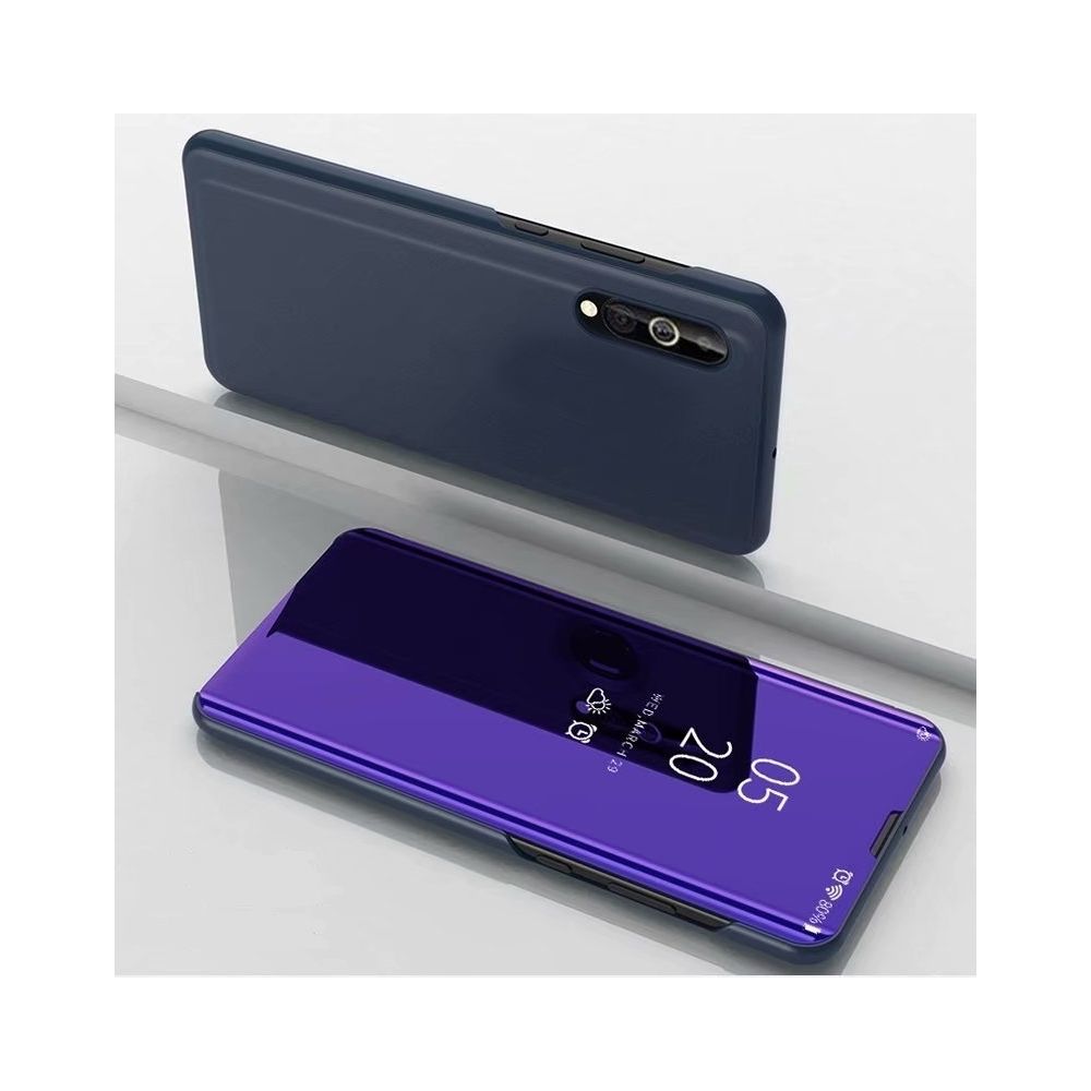 Wewoo - Coque Rigide Etui à rabat en cuir avec miroir de galvanoplastie pour Samsung A2 Core support Bleu violet - Coque, étui smartphone