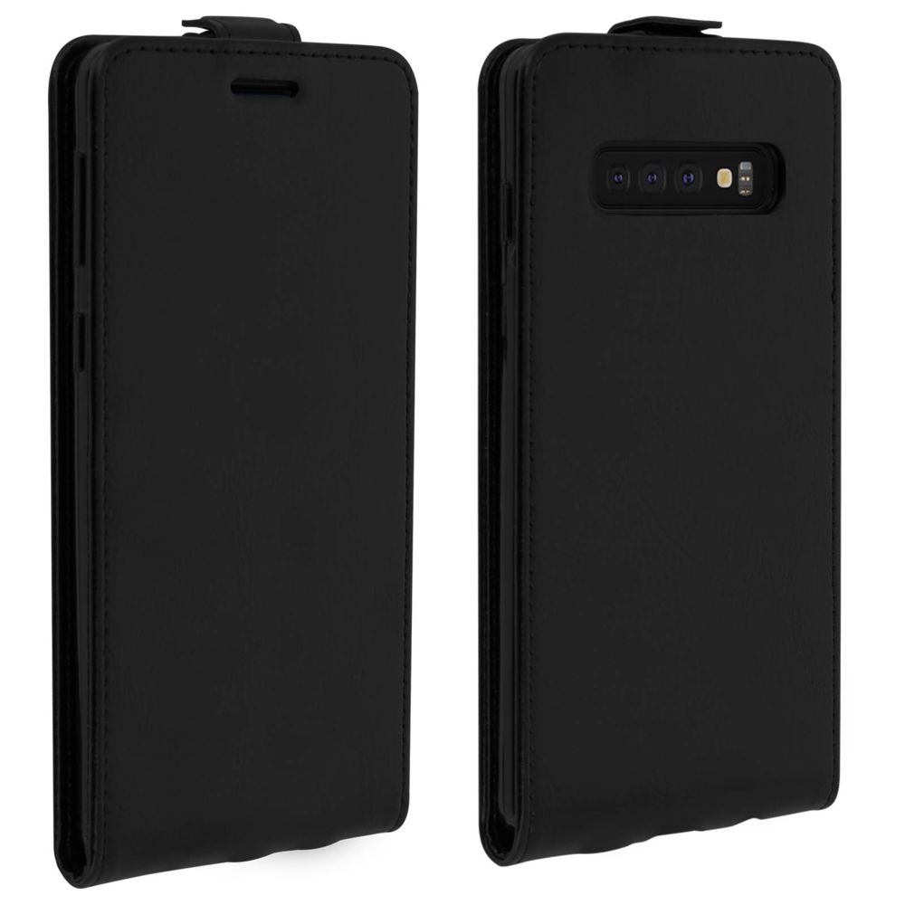 Avizar - Etui Samsung Galaxy S10e Housse Clapet Vertical Porte-carte - Noir - Coque, étui smartphone