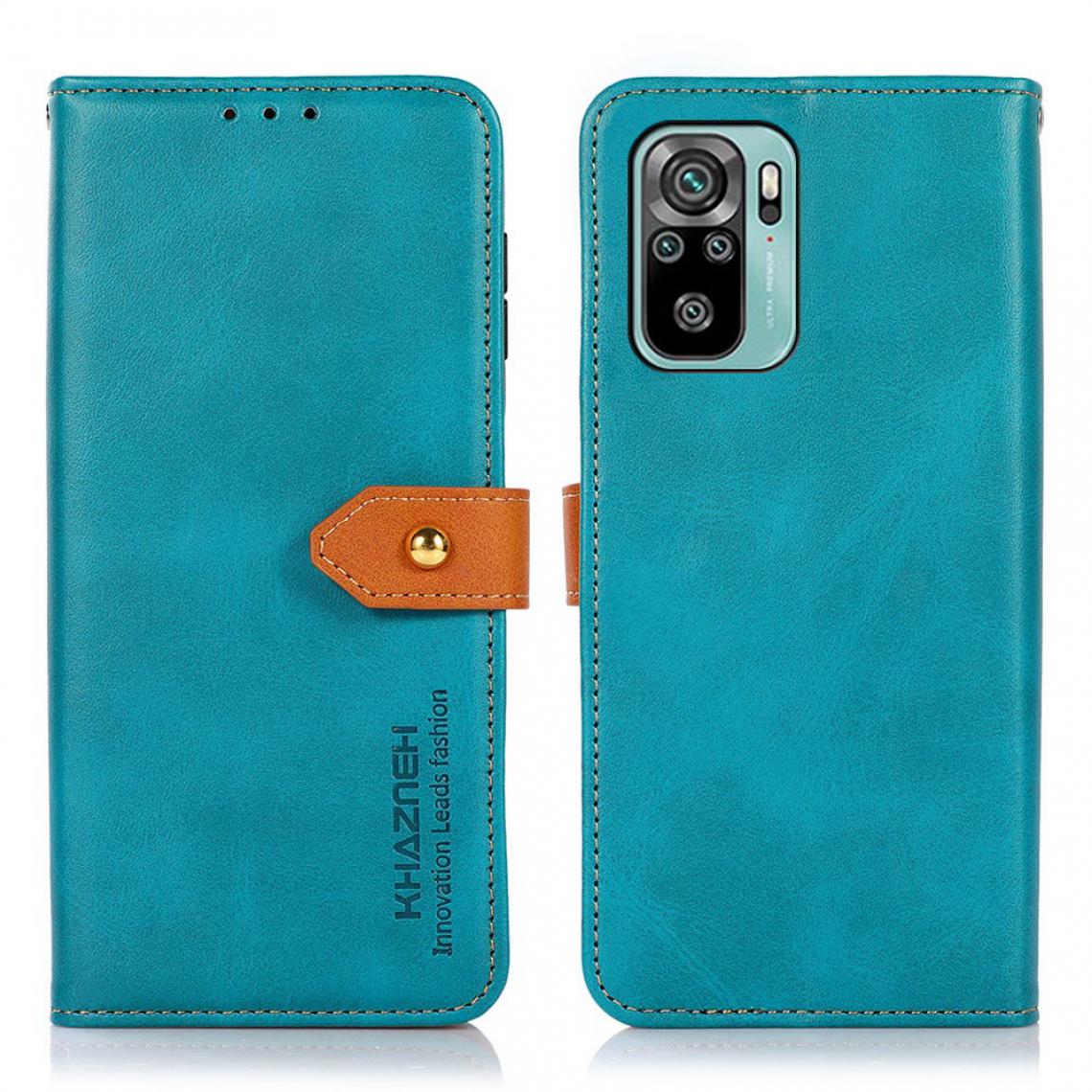 Other - Etui en PU Fermoir magnétique bicolore avec support bleu pour votre Xiaomi Redmi Note 10 4G/Note 10S - Coque, étui smartphone