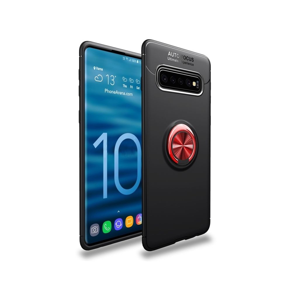 Wewoo - Coque Etui de protection en TPU antichoc pour Galaxy S10, avec support invisible (Noir, Rouge) - Coque, étui smartphone