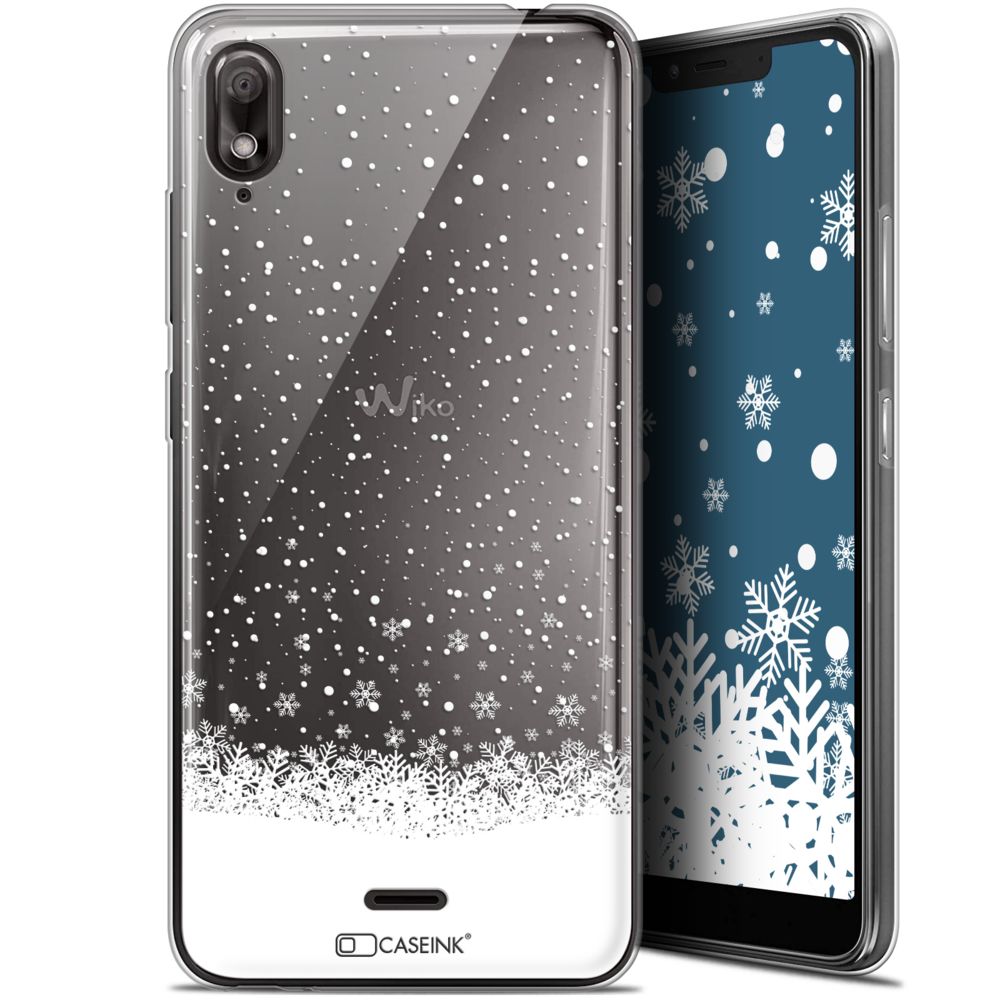 Caseink - Coque Pour Wiko View 2 GO (5.93 ) [Gel HD Collection Noël 2017 Design Flocons de Neige - Souple - Ultra Fin - Imprimé en France] - Coque, étui smartphone