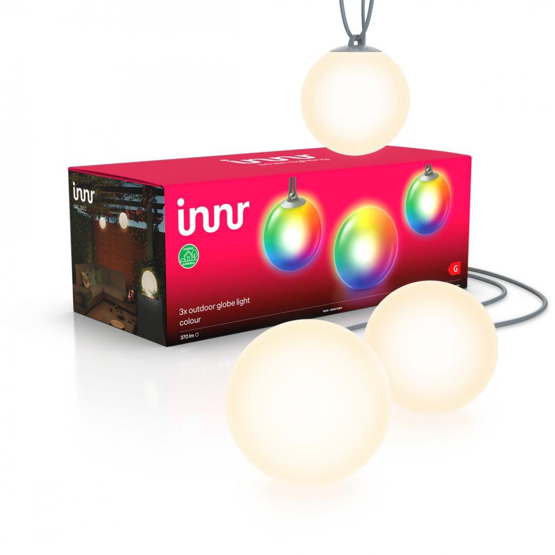 Innr - Globe LED connecté - Zigbee Lightlink - Couleur et Blanc - Triopack - Ampoule connectée