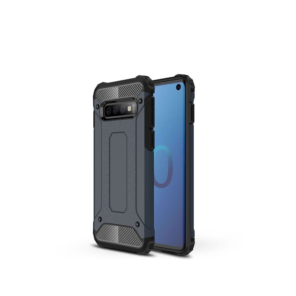 Wewoo - Coque renforcée Antichoc Étui combiné TPU + PC pour Galaxy S10 (bleu marine) - Coque, étui smartphone