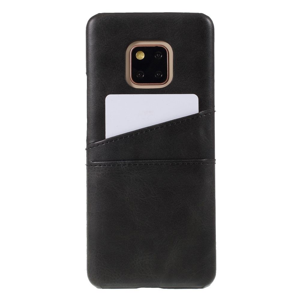 marque generique - Etui en PU double fentes pour cartes de crédit avec revêtement rigide noir pour votre Huawei Mate 20 Pro - Autres accessoires smartphone