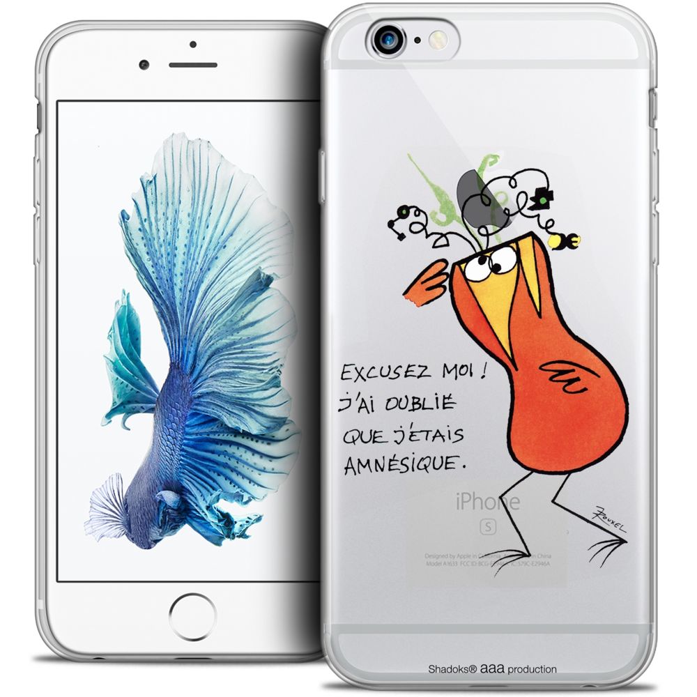 Caseink - Coque Housse Etui Apple iPhone 6/6s [Crystal HD Collection Les Shadoks ? Design Amnésie - Rigide - Ultra Fin - Imprimé en France] - Coque, étui smartphone