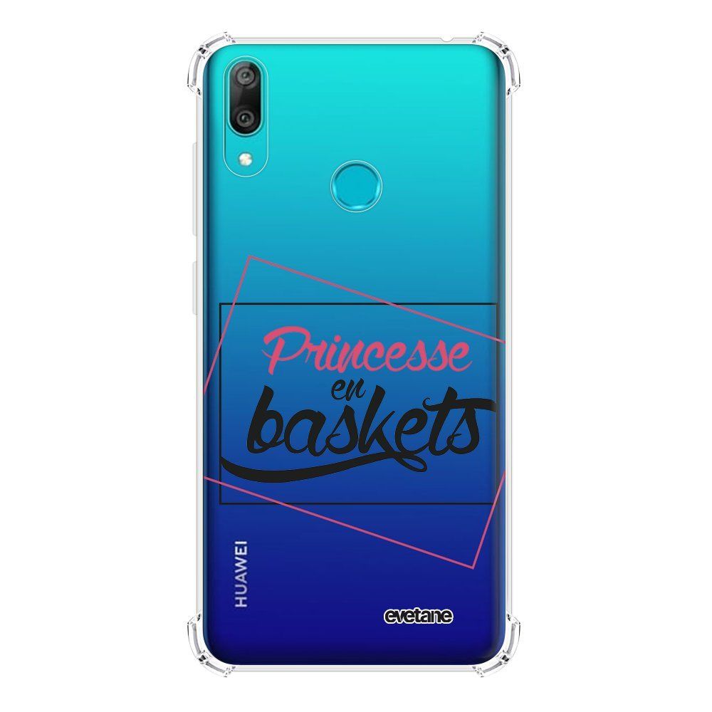 Evetane - Coque Huawei Y7 2019 anti-choc souple avec angles renforcés transparente Princesse En Baskets Evetane - Coque, étui smartphone