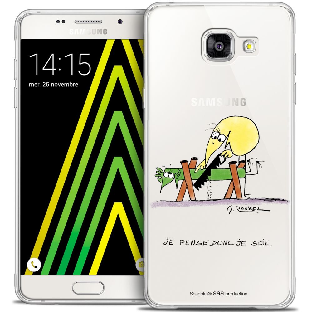 Caseink - Coque Housse Etui Samsung Galaxy A5 2016 (A510) [Crystal HD Collection Les Shadoks ? Design Je pense Donc - Rigide - Ultra Fin - Imprimé en France] - Coque, étui smartphone