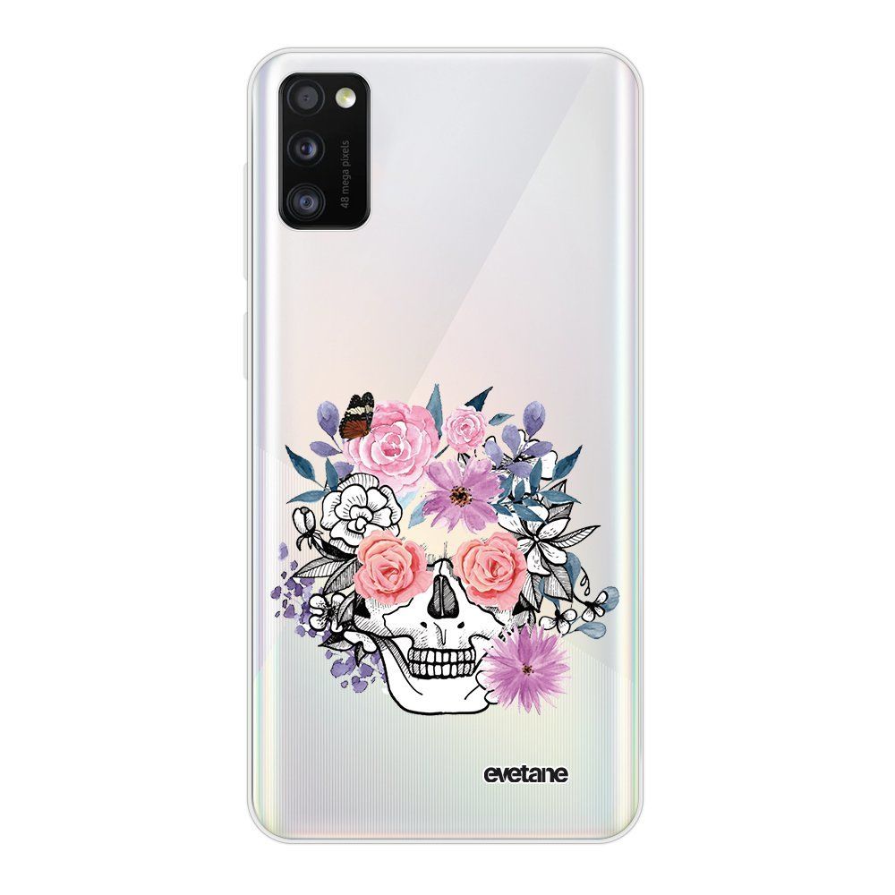 Evetane - Coque Samsung Galaxy A41 360 intégrale transparente Crâne floral Ecriture Tendance Design Evetane. - Coque, étui smartphone
