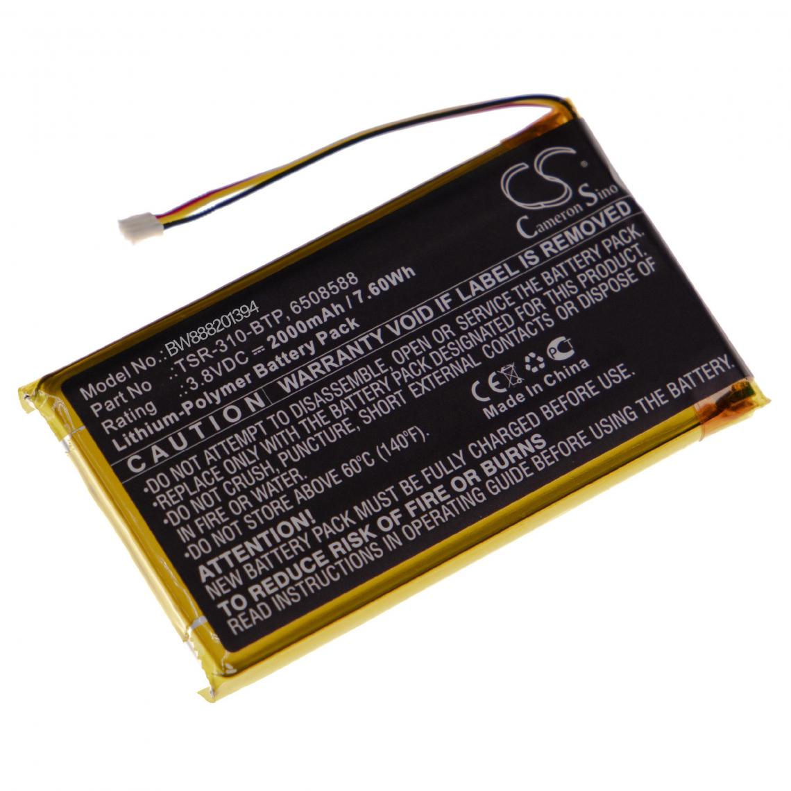 Vhbw - vhbw batterie compatible avec Crestron TSR-310 scanner portable handheld (2000mAh, 3,8V, Li-Polymère) - Autre appareil de mesure