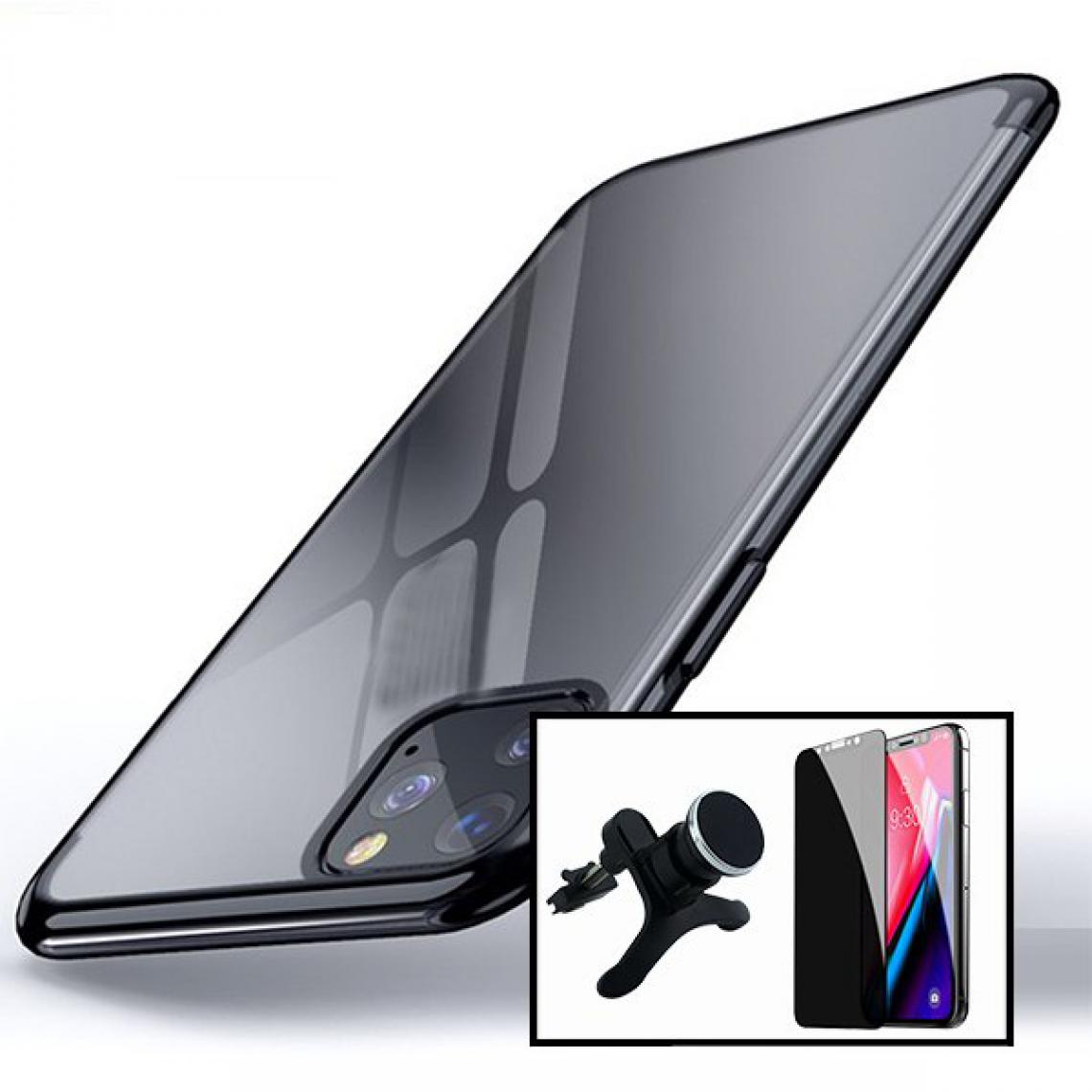 Phonecare - Kit Film de Verre Anti-Espion + Coque SlimArmor + Support Magnétique de Voiture Renforcé pour iPhone 13 Pro Max - noir - Coque, étui smartphone