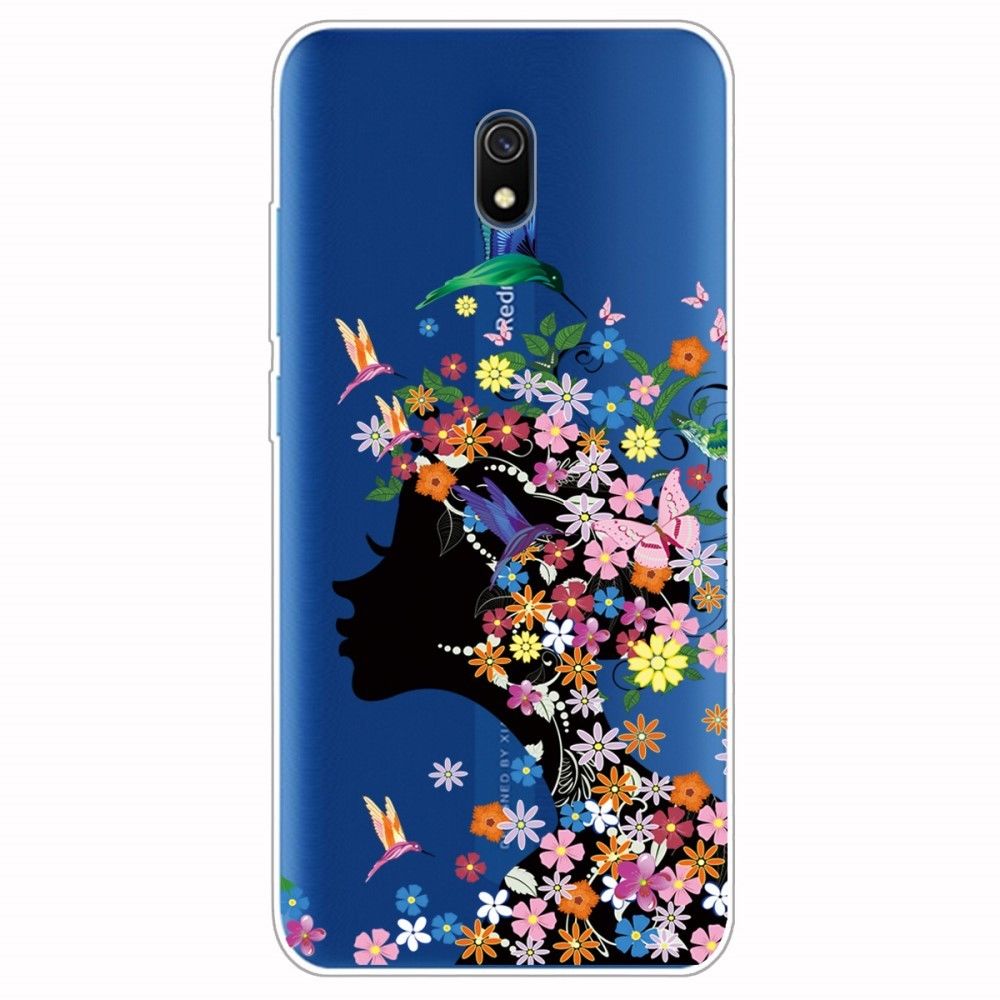 marque generique - Coque en TPU impression de motif IMD clair fleurs pour votre Xiaomi Redmi 8A - Coque, étui smartphone