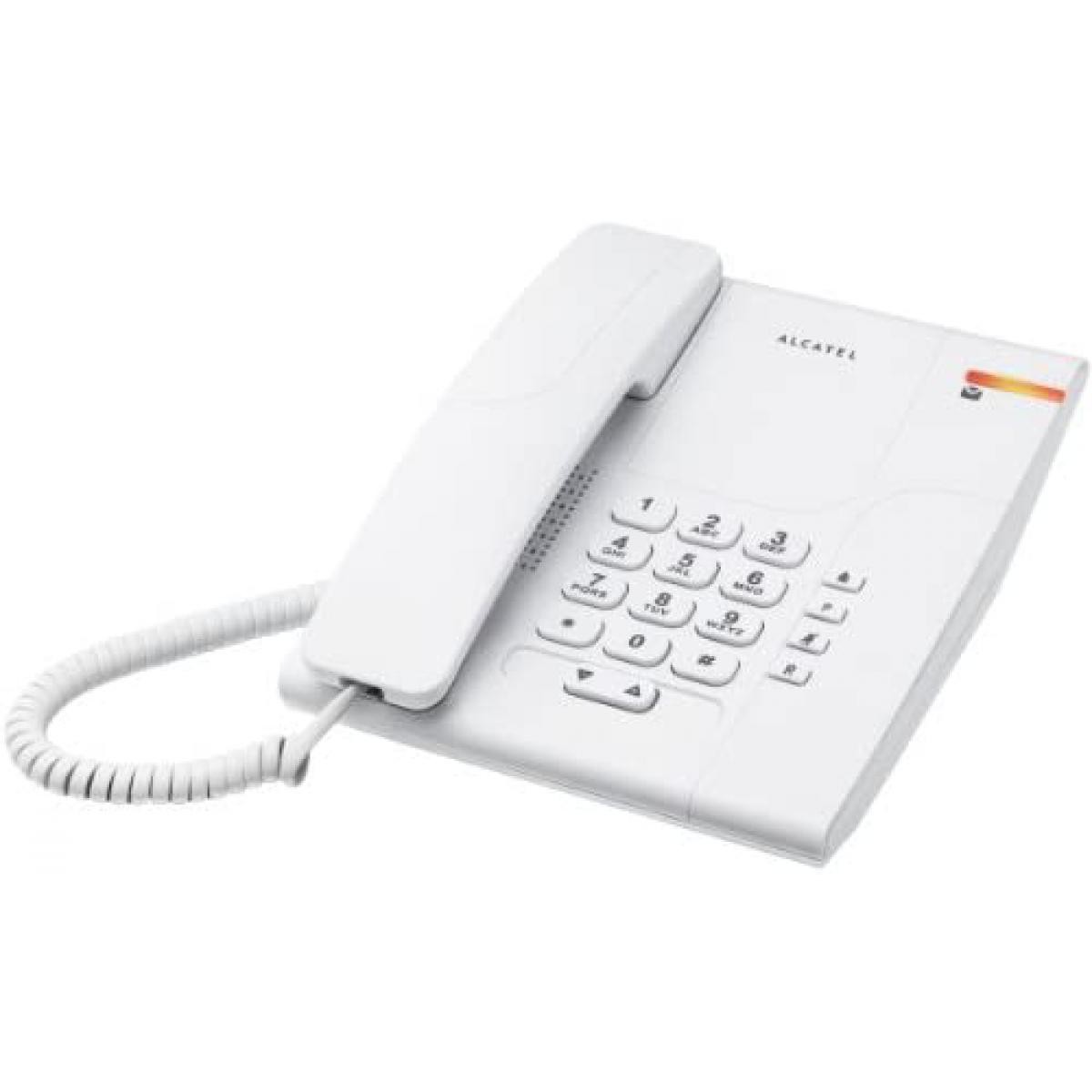 Alcatel - telephone filaire analogique blanc - Téléphone fixe filaire